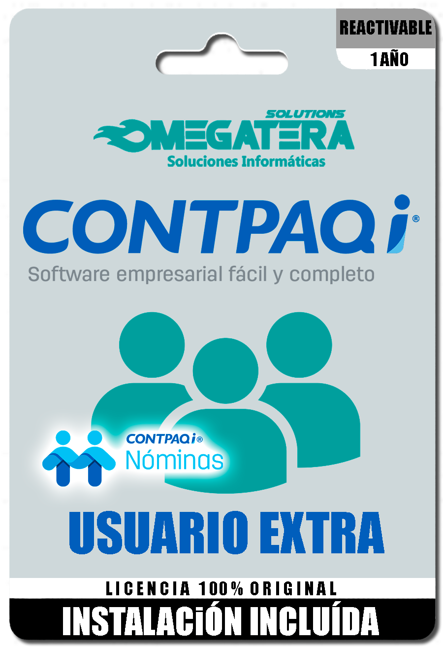 CONTPAQi MULTIEMPRESA - USUARIO EXTRA - REACTIVABLE CONTPAQi MULTIEMPRESA - USUARIO EXTRA - REACTIVABLE